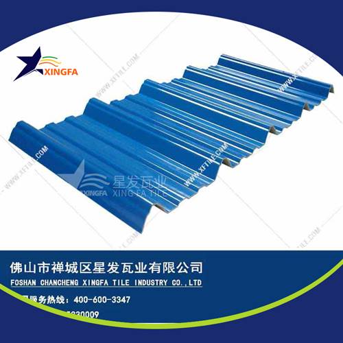 厚度3.0mm蓝色900型PVC塑胶瓦 常州工程钢结构厂房防腐隔热塑料瓦 pvc多层防腐瓦生产网上销售